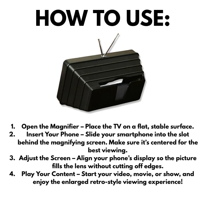 Retro TV Phone Screen Magnifier